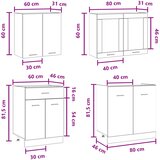  Kuhinjska jedinica Lyon 4 pcs Betonska siva Konstruirano drvo | Shoptok.si