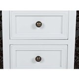  Nočne omarice 4 kosi z 2 predaloma MDF bele barve | Shoptok.si