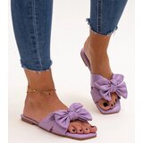 Gemre Purple flip-flops with a decorative bow Uwansa | Shoptok.si
