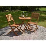 Garden Pleasure Vrtna jedilna garnitura iz masivne akacije v naravni barvi za 2 osebi Ibarra – | Shoptok.si