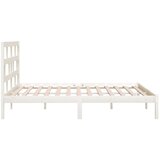  Okvir Za krevet od masivne borovine bijeli 200 x 200 cm | shoptok.hr