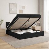  Podesivi krevet s madracem Crna 200 x 200 cm Tkanina | shoptok.hr