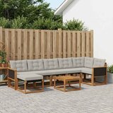  Set vanjskih sofa 8 kom. Prirodna i svjetlosiva | shoptok.hr