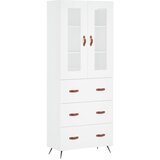  Visoka komoda bijela 69,5x34x180 cm konstruirano drvo | shoptok.hr