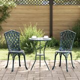 vidaXL 3-delni vrtni bistro set zelena lita aluminij, (22016187) Cene