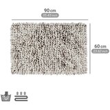Wenko Sivo-bež tekstilna kupaonska prostirka 60x90 cm Lerici – | shoptok.hr