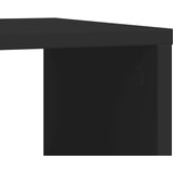 vidaXL Stranska mizica s kolesi črna 50x30x55 cm inženirski les | Shoptok.si