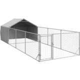  Vanjska kućica za pse sa stazom 7x2x1,5 m pocinčani čelik | shoptok.hr