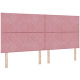 vidaXL naslon za glavo z diamantnim vzorcem Roza 200 cm Žamet, (22083718) | Shoptok.si
