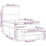 Box spring krevet s madracem tamnoplavi 100x200 cm baršunasti | shoptok.hr