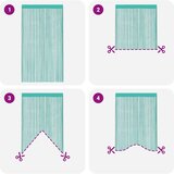 vidaXL Zavese iz nitk 2 kosa 140x250 cm turkizne barve | Shoptok.si