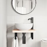  Nosači polica za umivaonik 2 kom crni pravokutni čelični | shoptok.hr