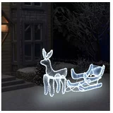  Božični okras jelen in sani z mrežo 432 LED lučk