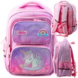 Lean_Toys Šolski nahrbtnik Unicorn s prsnim pasom, roza 20L | Shoptok.si