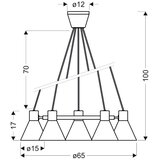 Lesnina XXXL VISEČA NIHALNA SVETILKA More 65/65 cm E27 | Shoptok.si