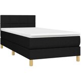  Krevet s oprugama i madracem crni 90x200 cm od tkanine | shoptok.hr