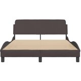  Okvir za krevet Dover tamnosmeđi 140 x 200 cm od tkanine | Eponuda.com