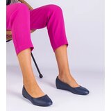 D/CEO marka niezdefiniowana Navy blue ballet flats with a hidden wedge heel made of eco-leather Savelia | Shoptok.si