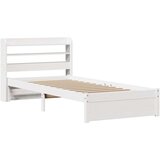 vidaXL Okvir kreveta s uzglavljem bez madraca bijeli 90x190 cm | shoptok.hr