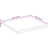 Stolna ploča 60x60x3,8 cm od masivnog drva manga sa živim rubom | shoptok.hr