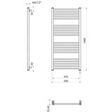 Sapho električni sušač peškira metro-e, 400 w, 106 x 50 cm, bela | Eponuda.com
