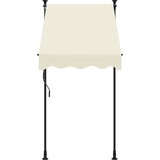Tenda na uvlačenje krem 100 x 150 cm od tkanine i čelika | shoptok.hr