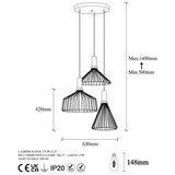 Opviq Luster Dear-11215, 50-140cm, 63x54cm, 3xE27 | Eponuda.ba