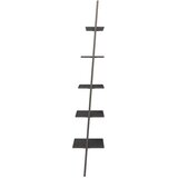  Naslanjajuće police s 5 razina crne 64 x 34 x 185,5 cm | shoptok.hr