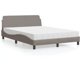  Krevet s madracem Dover smeđesivi 120 x 200 cm od tkanine | shoptok.hr