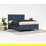 Maison de Rêve Temno modra oblazinjena zakonska postelja s prostorom za shranjevanje 180x200 cm Senses – | Shoptok.si