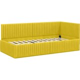  Kutni okvir kreveta s uzglavljem Žuta 90 cm x 190 cm Baršun | shoptok.hr