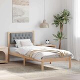  Okvir za krevet Svijetlo siva 75 x 190 cm tkanina | shoptok.hr