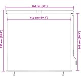  Vanjska roleta 160 x 250 cm bijelo-narančasta | shoptok.hr