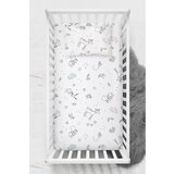 Mijolnir Bijela dječja plahta za dječji krevetić od renforce pamuka 100x150 cm Flowers – | shoptok.hr