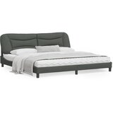 vidaXL Okvir za krevet s uzglavljem tamnosivi 200 x 200 cm od tkanine | shoptok.hr
