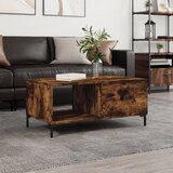 vidaXL Klubska mizica dimljeni hrast 90x50x40 cm inženirski les Cene
