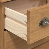  Komoda ASKIM Smeđa 91 x 40 x 79 cm Čvrsto borovo drvo | shoptok.hr