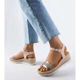 Gemre Beige wedge sandals Bussière | ePonuda.com