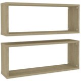 vidaXL Stenske police kockaste 2 kosa sonoma hrast 60x15x23 cm, (20620616) | Shoptok.si