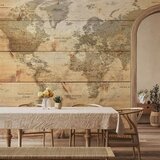  Foto tapeta - Map on Boards 343x256 Samoljepljiva | shoptok.hr