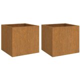 Maison Chic Cvetlično korito - Cvetlični Lonec 2 kosa 42x40x39 cm corten jeklo, (21788937) Cene