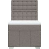vidaXL Box spring postelja z vzmetnico taupe 90x200 cm blago | Shoptok.si
