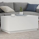 The Living Store Klubska mizica z LED lučkami bela 90x50x40 cm - Klubska Mizica, (21657339) | Shoptok.si