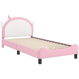 Krevet za djecu s uzglavljem Ružičasta 90 x 200 cm PU | shoptok.hr
