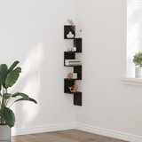 vidaXL Kutna polica Crni hrast Konstruirano drvo 20 x 20 x 127.5 cm Cijene