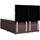 Krevet s oprugama i madracem tamnosmeđi 140 x 190 cm od tkanine | shoptok.hr