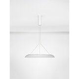 Nova Luce Mat bela aluminijasta LED viseča svetilka s senčilom iz akrilnega stekla ø 60 cm Mantle – | Shoptok.si
