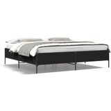 The Living Store Posteljni okvir črn 200x200 cm inženirski les in kovina - Posteljni Okvir, (21445676) | Shoptok.si