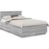  Okvir za krevet S LED lampica Siva Sonoma 135 x 190 cm - Sivi hrast sonoma 135 x 190 cm | shoptok.hr