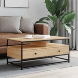 vidaXL Stolić za kavu boja hrasta 100 x 51 x 45 cm konstruirano drvo | shoptok.hr